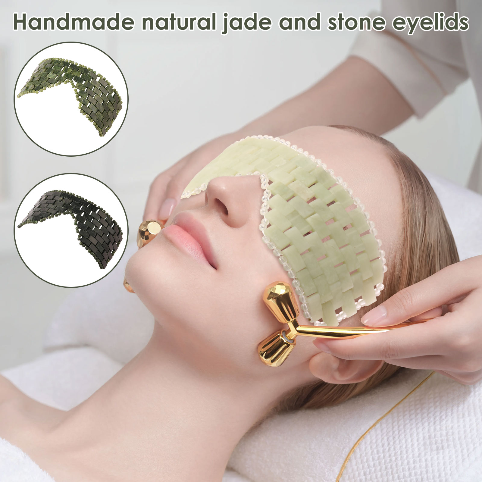 Spa Wellness Massage - Máscara de ojos de Jade, máscara