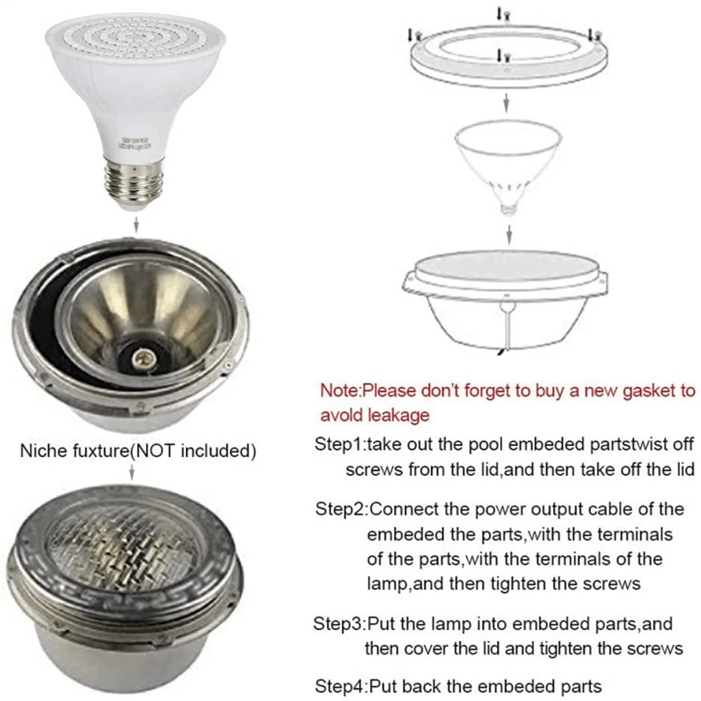 Luz LED RGB para piscina, bomb - Xy Spa & Wellness George Town reseña y precio
